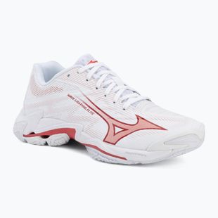 Încălțăminte de volei pentru femei Mizuno Wave Lightning Elite white/rose elegance/lava falls