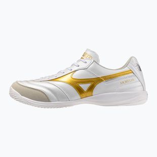 Încălțăminte de fotbal Mizuno Morelia Sala Elite IN white/football gold/galaxy sil