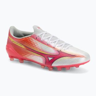 Încălțăminte de fotbal Mizuno Alfa III Elite AG white/fuchsia purple