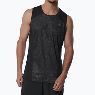 Tricou de alergare pentru bărbați Mizuno Active DryAeroFlow Graphic Tank Top black/gray