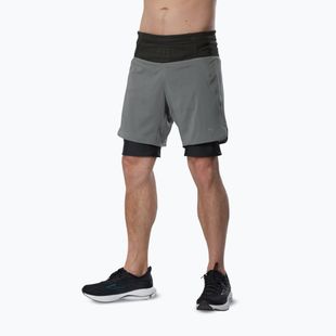Pantaloni scurți de alergare pentru bărbați Mizuno Trail Multipocket 2in1 lava smoke
