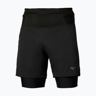 Pantaloni scurți de alergare pentru bărbați Mizuno Trail Multipocket 2in1 black