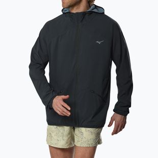 Geacă de alergare pentru bărbați Mizuno Active Alpha Hooded black