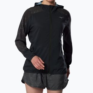 Geacă de alergare pentru femei Mizuno Active Alpha Hooded black