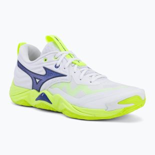 Încălțăminte de volei Mizuno Wave Momentum Elite white/lightning yellow/dazzling blue