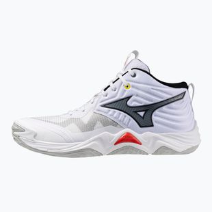 Încălțăminte de volei Mizuno Wave Momentum Elite Mid white/black/fiery red