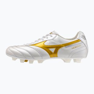 Încălțăminte de fotbal Mizuno Morelia II Elite FG white/football gold/galaxy silver