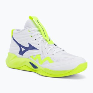 Încălțăminte de volei Mizuno Wave Momentum Pro Mid white/lightning yellow/dazzling blue
