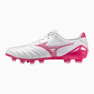 Încălțăminte de fotbal Mizuno Morelia Neo IV Pro FG white/fuchsia purple/fuchsia purple