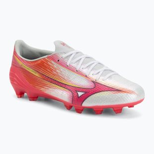 Încălțăminte de fotbal Mizuno Alfa III Elite FG white/fuchsia purple