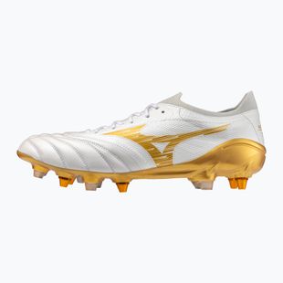 Încălțăminte de fotbal Mizuno Morelia Neo IV Beta Elite Mix white/mp gold/cool gray 3c