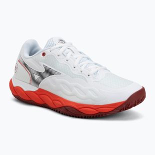 Încălțăminte de tenis pentru bărbați Mizuno Wave Enforce Court CC fiery red/white/sun-dried tomato