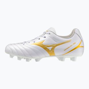 Încălțăminte de fotbal pentru copii Mizuno Monarcida Neo III Select FG white/mp gold