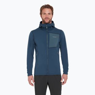 Bluză de trekking pentru bărbați Rab Superflux Hoody tempest blue