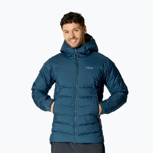 Geacă cu puf pentru bărbați Rab Infinity Windstopper Hoody tempest blue