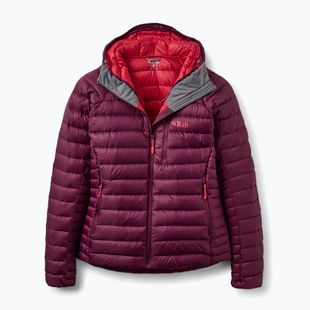 Geacă cu puf pentru femei Rab Microlight Alpine Hoody mulberry