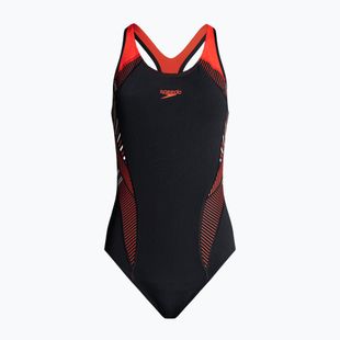 Speedo Plastisol Laneback costum de baie dintr-o bucată negru 8-00305414841