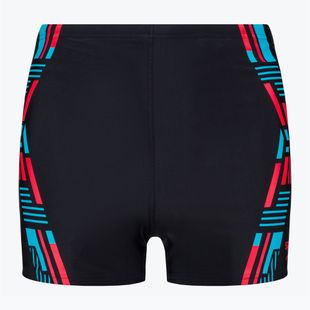 Pantaloni scurți de înot Speedo Tech Print pentru bărbați, negru/portocaliu