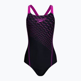Speedo Medley Logo 1 Piece costum de baie pentru femei negru/violet
