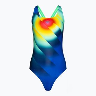 Costum de baie dintr-o bucată pentru femei Speedo Placement Digital Powerback true cobalt/harlequin green