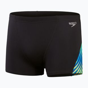 Boxeri de baie pentru bărbați Speedo Allover Digital V-Cut Aquashort black/true cobalt