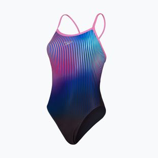 Costum de baie dintr-un element Speedo Placement Digital Turnback black/kiki pink/picton blue