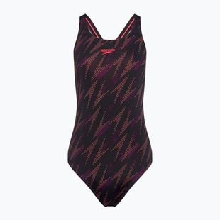 Costum de baie dintr-un element Speedo HyperBoom Allover Medalist black/plum dandy/siren red