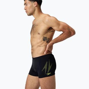 Boxeri de baie pentru bărbați Speedo Hyper Boom Placement black/hyper yellow