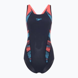 Costum de baie dintr-o piesă pentru femei Speedo Placement Laneback zoom boom placement/true navy