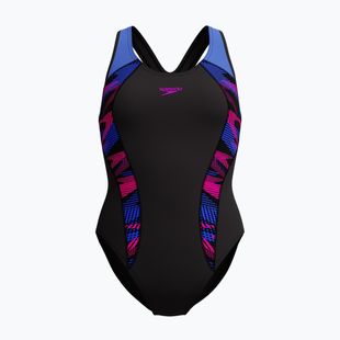 Costum de baie întreg pentru femei Speedo Placement Laneback zoom boom placement/speedo black