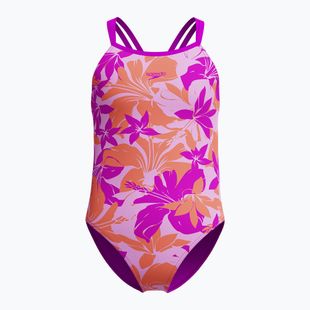 Costum de baie dintr-o piesă pentru copii Speedo Printed Twinstrap diva
