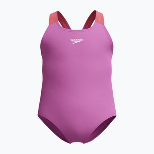 Costum de baie întreg pentru copii Speedo Learn To Swim Medalist neon violet