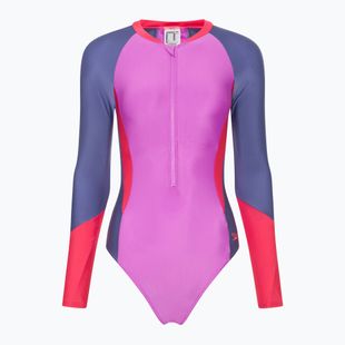 Costum de baie dintr-o piesă pentru femei Speedo Colour Block neon violet