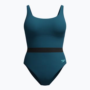 Costum de baie dintr-o piesă pentru femei Speedo Shaping LuniaGlow One Piece dark teal