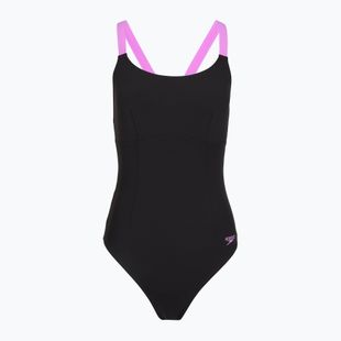 Costum de baie întreg pentru femei Speedo Shaping Crossback neon violet