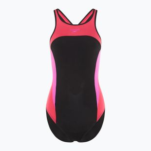 Costum de baie dintr-o piesă pentru femei Speedo High Neck Splice Cross Back raspberry fill