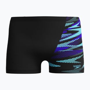Boxeri de înot pentru bărbați Speedo HyperBoom V-Cut Aquashort black/cobalt pop