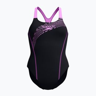 Costum de baie întreg pentru femei Speedo Medley Logo Medalist neon violet