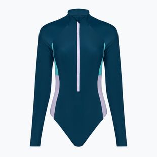 Costum de înot dintr-o piesă pentru femei Speedo Zip Colorblock dark teal
