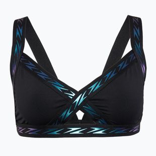 Partea de sus a costumului de înot Speedo Solid Logo Elastic Cross Front Top anthracite