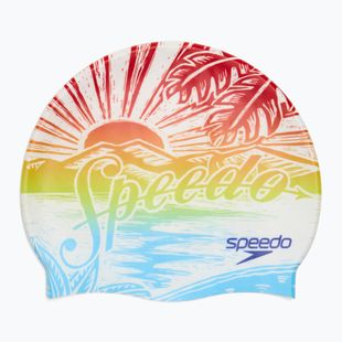 Cască de înot Speedo Printed Silicone volcanic orange speedo sunset