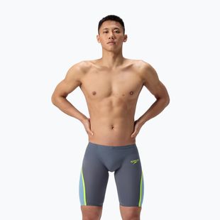Jammeri de înot pentru bărbați Speedo Fastskin LZR Intent 2.0 Jammer gri lead/acadia blue/hyper yellow
