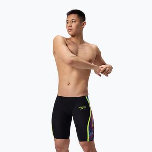 Jammere de înot pentru bărbați Speedo Fastskin LZR Intent 2.0 Jammer black/molten blur/hyper yellow