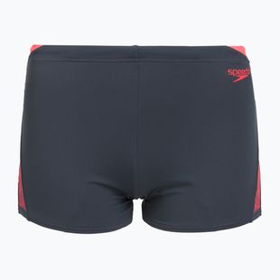 Boxeri de înot pentru bărbați Speedo Hyper Boom Splice gri plumb/coral neon