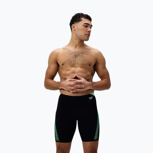 Jamere de înot pentru bărbați Speedo Hyper Boom Splice negru/verde alfalfa