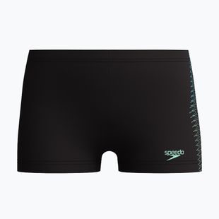Boxeri de înot pentru copii Speedo Plastisol Placement Aquashort black/alfalfa green