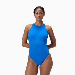 Costum de baie întreg pentru femei Speedo Racer Zip with Built in Swim Bra lagoon blue