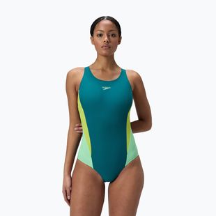 Costum de baie întreg pentru femei Speedo Colourblock 2.0 deep emerald