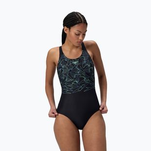 Costum de baie întreg pentru femei Speedo HyperBoom Placement Muscleback alfalfa green