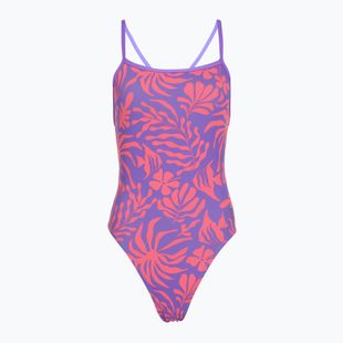 Costum de baie întreg pentru femei Speedo FL Printed Web Back coral cluster/indigo glow